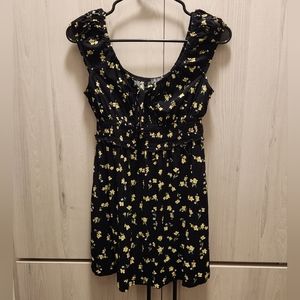 Lily Rose Black and Yellow Flower Dress